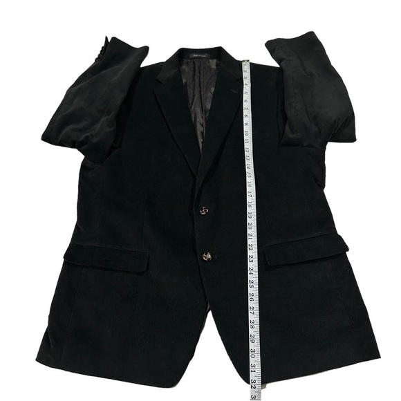 Ralph Lauren Black Corduroy Sport Coat Two Button Jacket Sz 44L 100% Cotton Suit - Picture 13 of 16